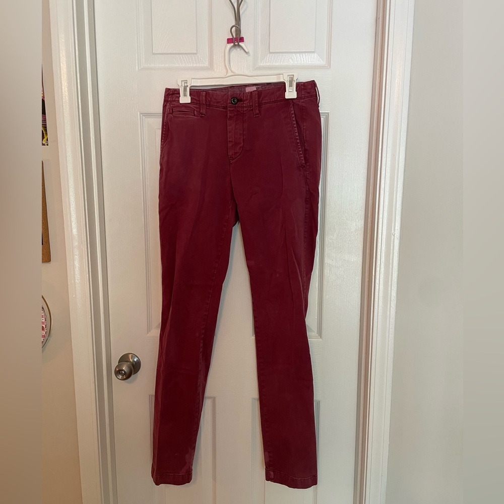 Maroon GAP Skinny Jeans - 29 x 34 Waist